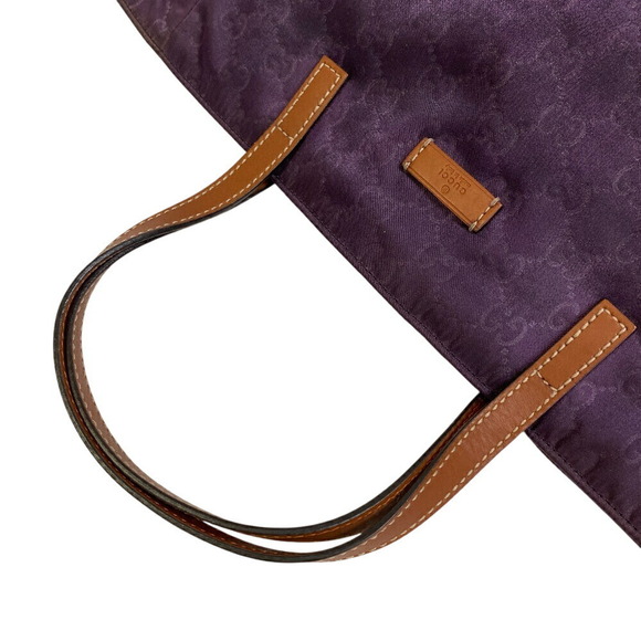 Gucci GG patterned tote bag shoulder laptops Purple - Picture 3 of 11